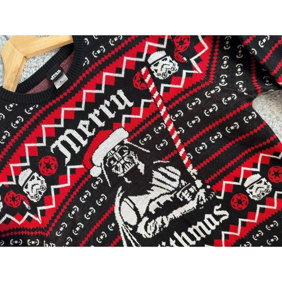 Star‎ Wars Ugly Christmas Sweater Mens Large Merry Sithmus Darth Vader Holiday - Picture 1 of 7